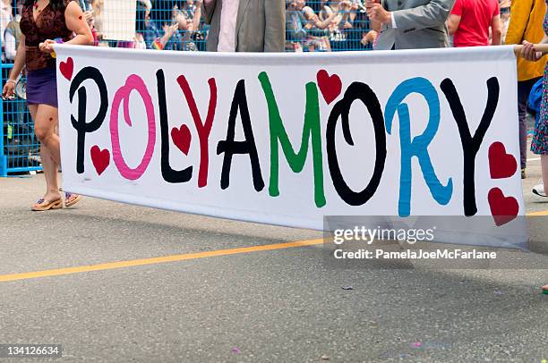 polyamory banner - polyamory stock-fotos und bilder