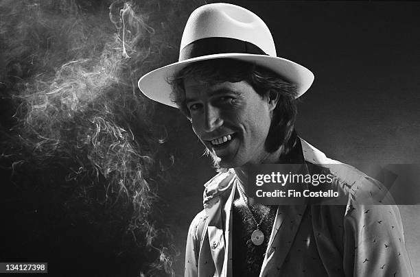 1st FEBRUARY: English singer Andy Gibb posed in London in February 1980.