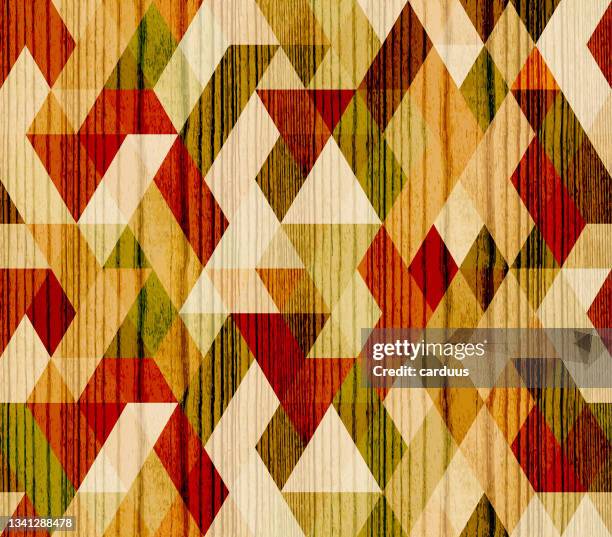seamless wood textured geometric pattern - flooring samples stock illustrations
