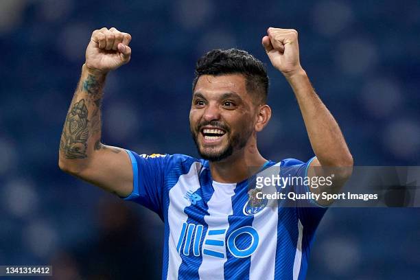 Jesus Corona of FC Porto reacts at the end of the the Liga Portugal Bwin match between FC Porto and Moreirense FC at Estadio Do Dragao on September...