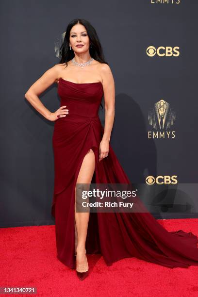 Catherine Zeta-Jones attends the 73rd Primetime Emmy Awards at L.A. LIVE on September 19, 2021 in Los Angeles, California.