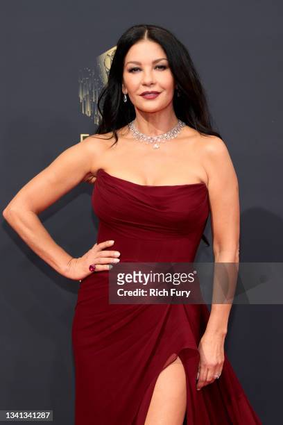 Catherine Zeta-Jones attends the 73rd Primetime Emmy Awards at L.A. LIVE on September 19, 2021 in Los Angeles, California.
