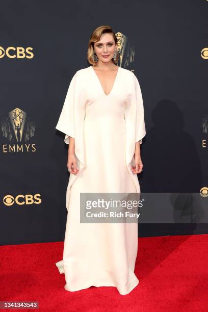Elizabeth Olsen attends the 73rd Primetime Emmy Awards at L.A. LIVE on September 19, 2021 in Los Angeles, California.