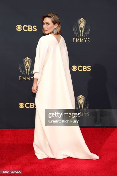 Elizabeth Olsen attends the 73rd Primetime Emmy Awards at L.A. LIVE on September 19, 2021 in Los Angeles, California.