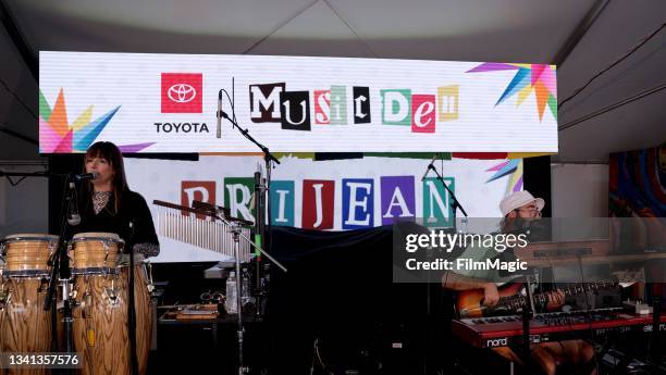 Brijean Murphy and Doug Stuart of Brijean perform onstage during the 2021 Life Is Beautiful Music & Art Festival on September 19 2021 in Las Vegas,...