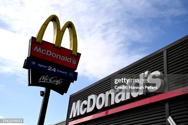 Closed McDonald's store in Mangere is seen on September 20, 2021 in Auckland, New Zealand. Auckland remains under Alert Level 4 COVID-19 lockdown...