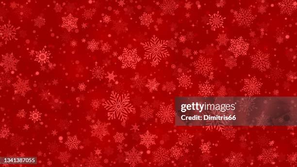 christmas snowflake background - red background stock illustrations