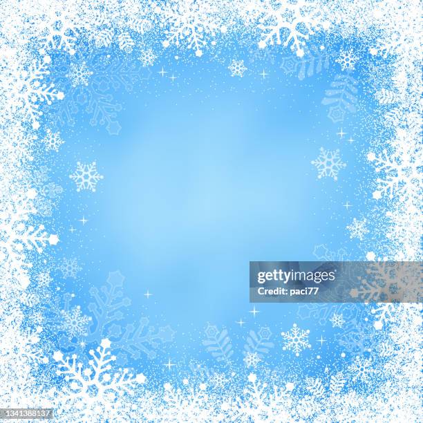 winter snowflakes background - snow flakes stock illustrations