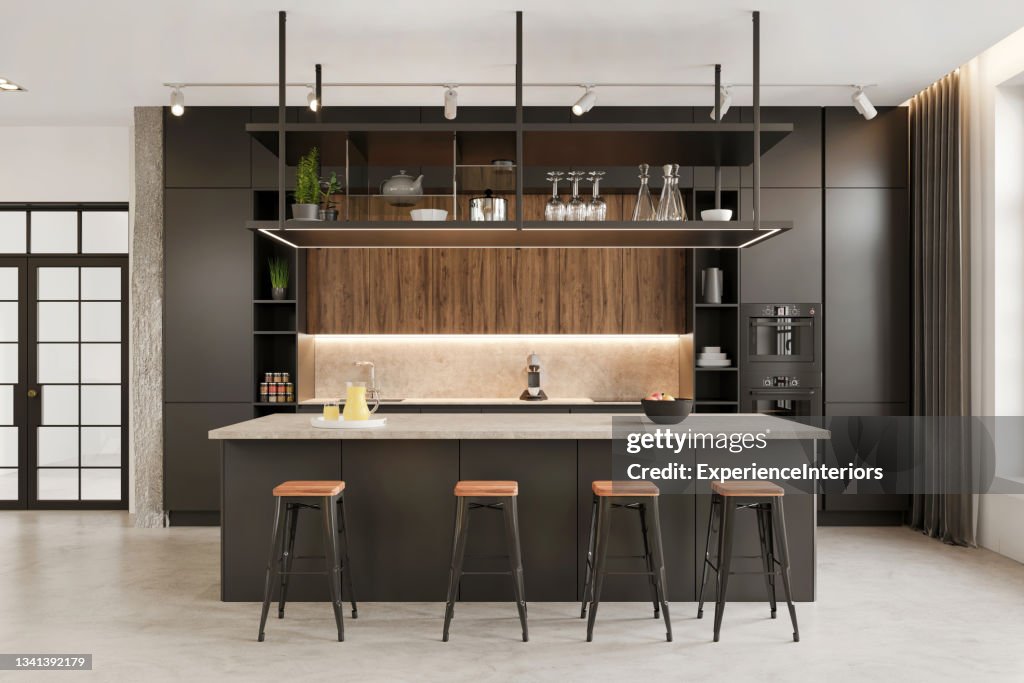 Modern office space kitchen interior