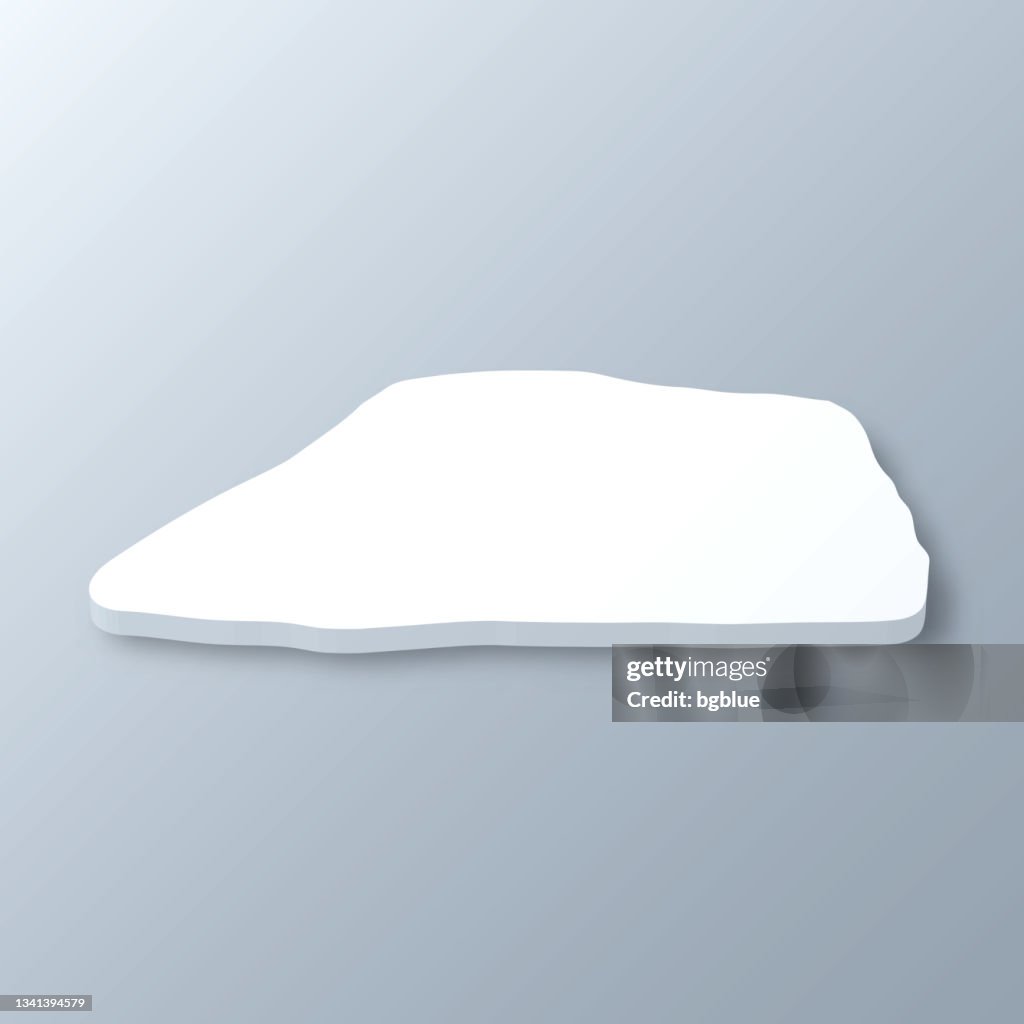 Jarvis Island 3D map on gray background