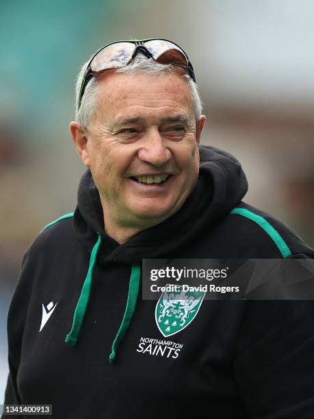 Chris Boyd, the Northampton Saints director of rugby, looks on during the Gallagher Premiership Rugby match between Northampton Saints and Gloucester...