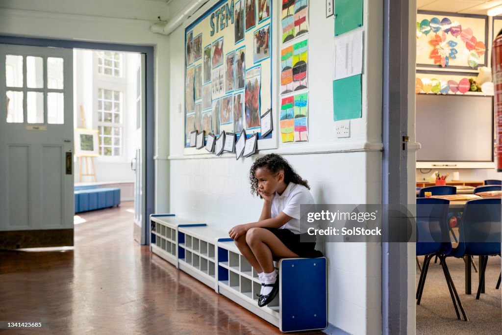 Fed Up Outside Classroom