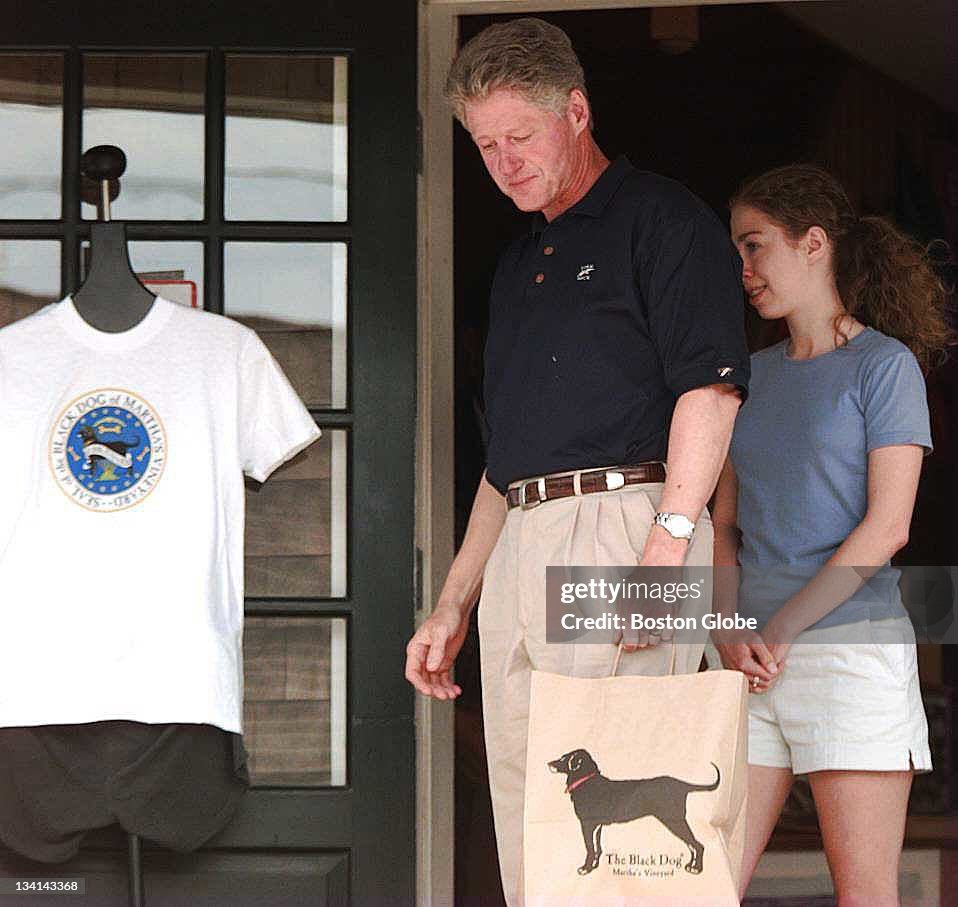 President Clinton And Family Visits Martha's Vineyard