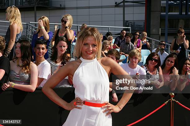 Zoe Badwi arrives at the 2011 ARIA Awards at Allphones Arena on November 27, 2011 in Sydney, Australia.