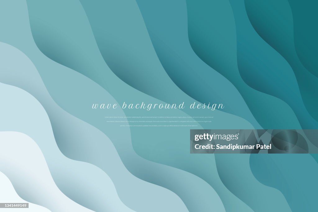 Paper Art Cartoon Abstract Waves Paper Carve Background Modern Origami  Design Template High-Res Vector Graphic - Getty Images