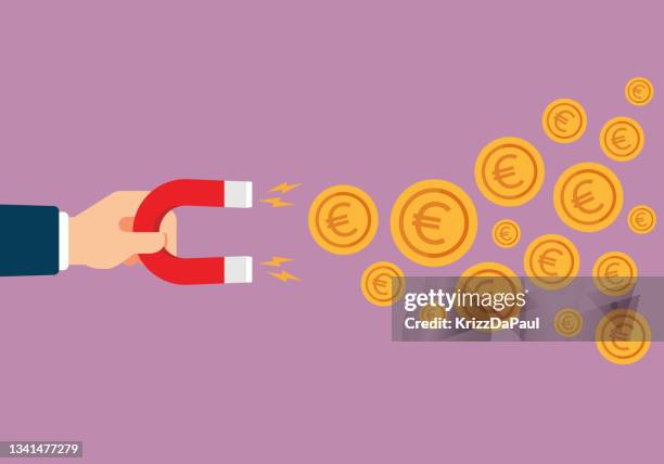 attracting money - student support stock illustrations