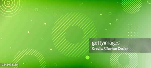 stockillustraties, clipart, cartoons en iconen met abstract green gradient geometric shape circle background. modern futuristic background. can be use for landing page, book covers, brochures, flyers, magazines, any brandings, banners, headers, presentations, and wallpaper backgrounds - groene acthergrond