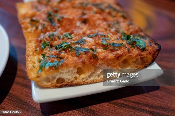 Garlic bread at Little Napoli, an Italian cuisine restaurant in Carmel, California, September 2, 2021. Photo courtesy Sftm.