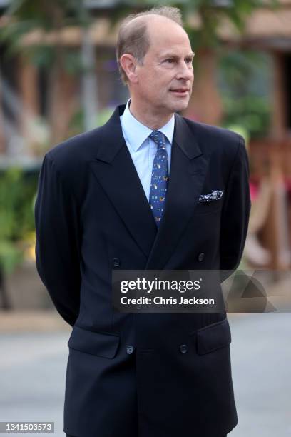 Prince Edward, Earl of Wessex at the Queen�’s Green Canopy Garden, which highlights the importance of trees and woodlands to the environment during a...