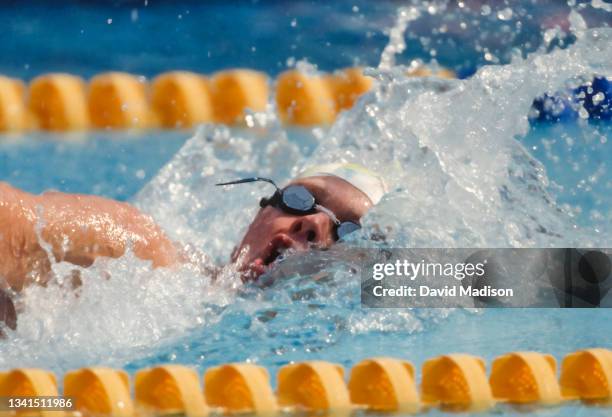 Kieren Perkins of Australia competes in the Men's 400 meters freestyle swimming event of the 1992 Summer Olympics held on July 29, 1992 at the Bernat...