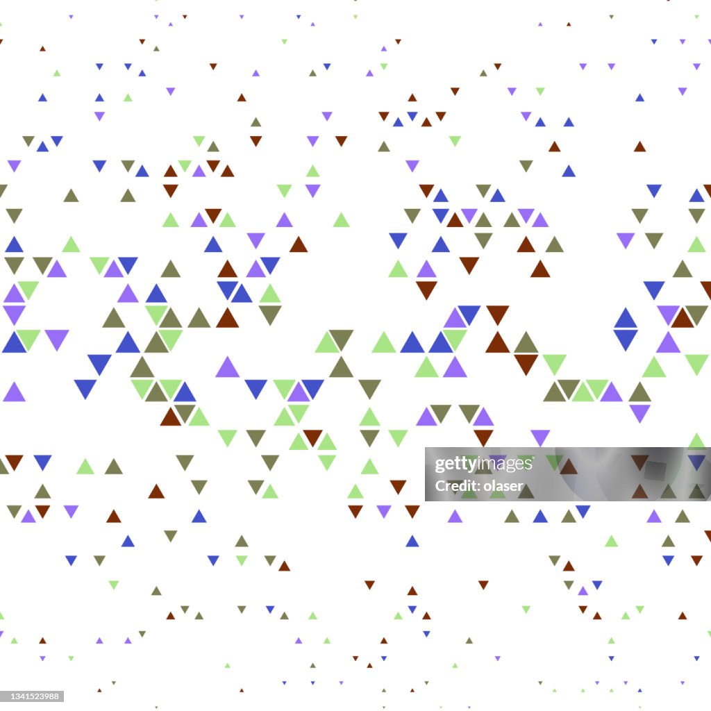 Equilateral triangles, spaced , equally sided, equally sized, shape pattern. Pointing up and down