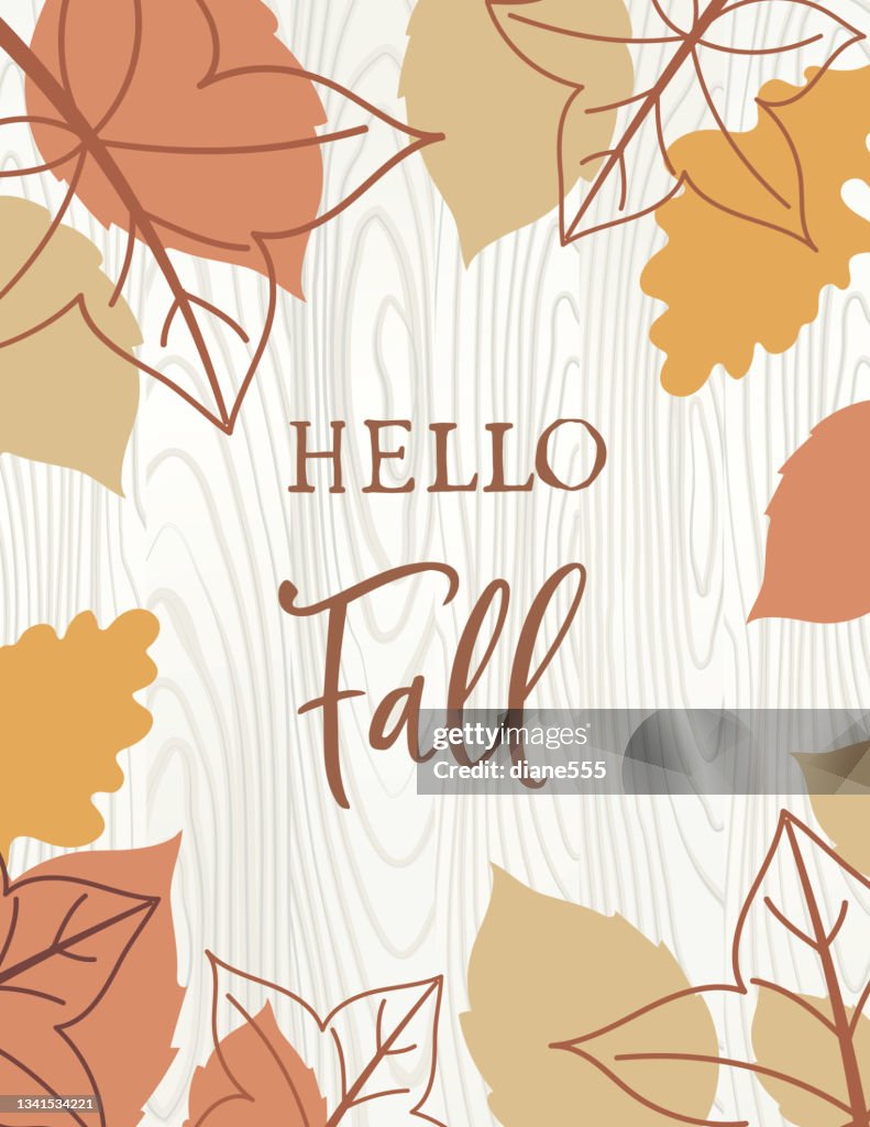 Cute Fall Background With Leaves High-Res Vector Graphic - Getty Images