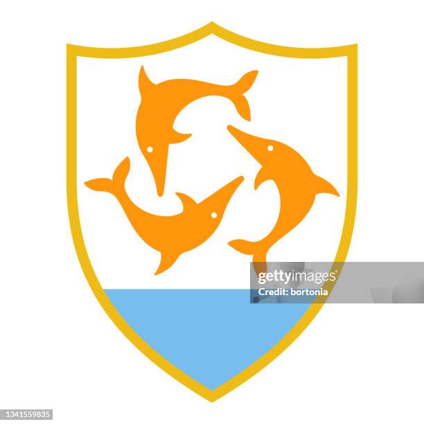 bildbanksillustrationer, clip art samt tecknat material och ikoner med anguilla coat of arms - dorado color