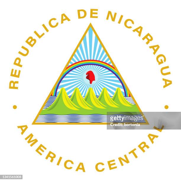 ilustrações de stock, clip art, desenhos animados e ícones de republic of nicaragua coat of arms - nicarágua