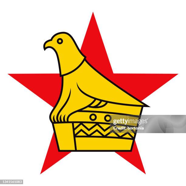 stockillustraties, clipart, cartoons en iconen met zimbabwe bird symbol - zimbabwe