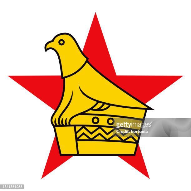 zimbabwe bird symbol - zimbabwe stock illustrations