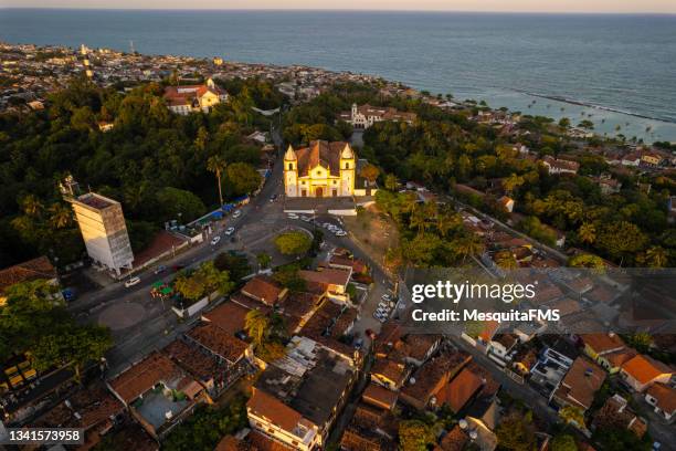 vista aérea de olinda en pernambuco - olinda fotografías e imágenes de stock