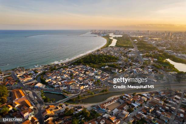 aerial view olinda recife pernambuco - olinda bildbanksfoton och bilder