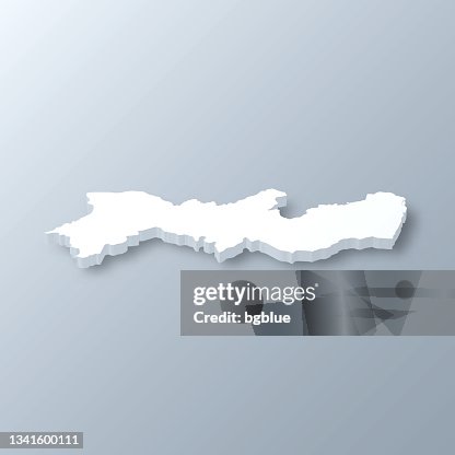 Pernambuco 3D map on gray background Pernambuco 3D map on gray background