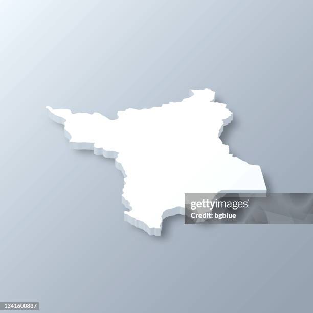 roraima 3d map on gray background - roraima stock illustrations