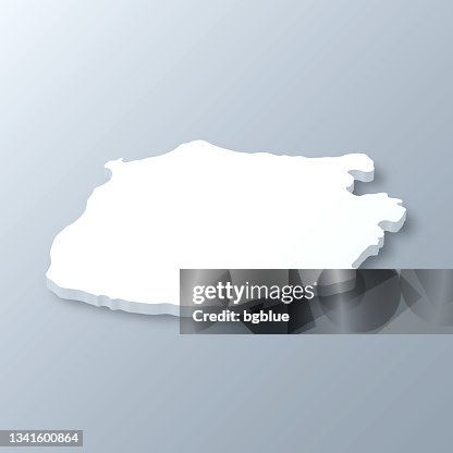 Saba 3D map on gray background Saba 3D map on gray background