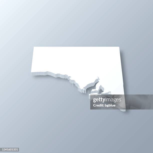 illustrations, cliparts, dessins animés et icônes de carte 3d de l’australie du sud sur fond gris - australie méridionale