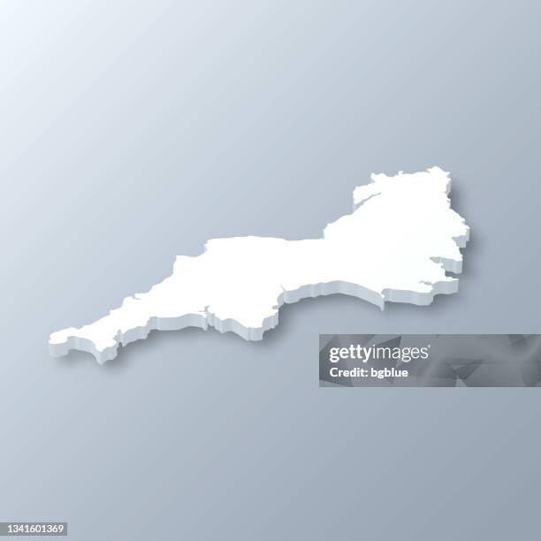 south west 3d map on gray background - bristol england stock illustrations