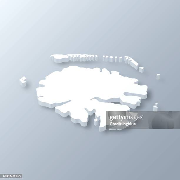tahaa 3d map on gray background - french polynesia stock illustrations