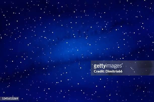 stockillustraties, clipart, cartoons en iconen met night sky background with snow or stars - sterrenveld
