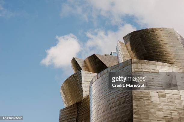 detail of bilbao guggenheim museum - bilbao stock pictures, royalty-free photos & images