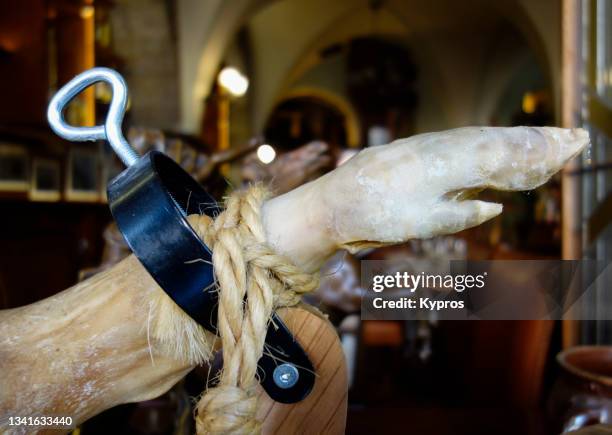 deer hoof or pigs trotter window display - boehmen stock pictures, royalty-free photos & images