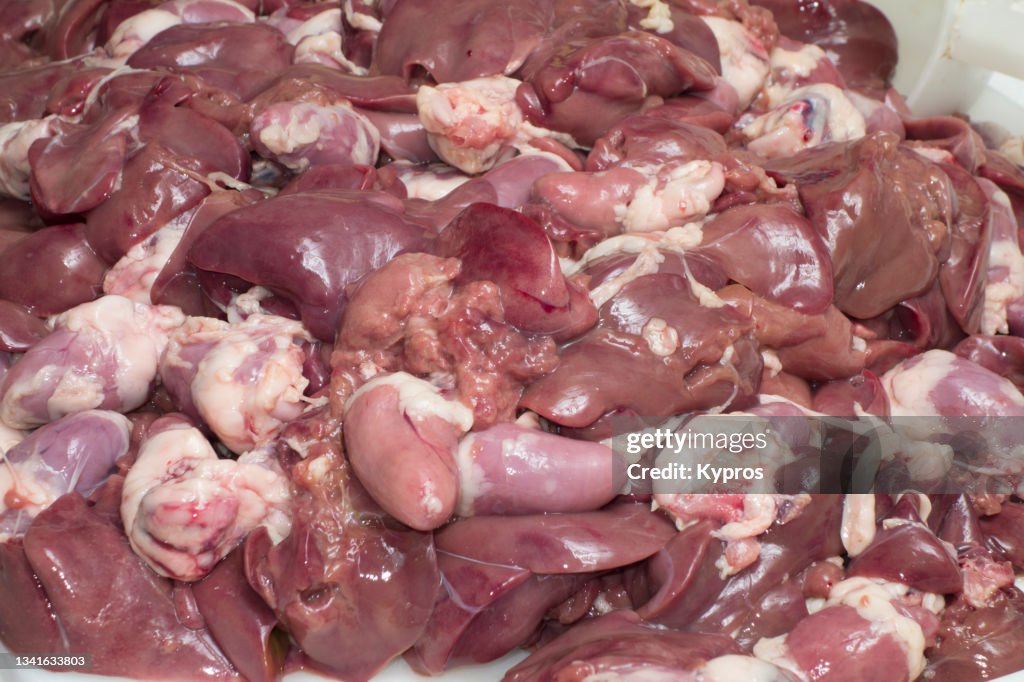 Greek Butcher Shop Selling Offal