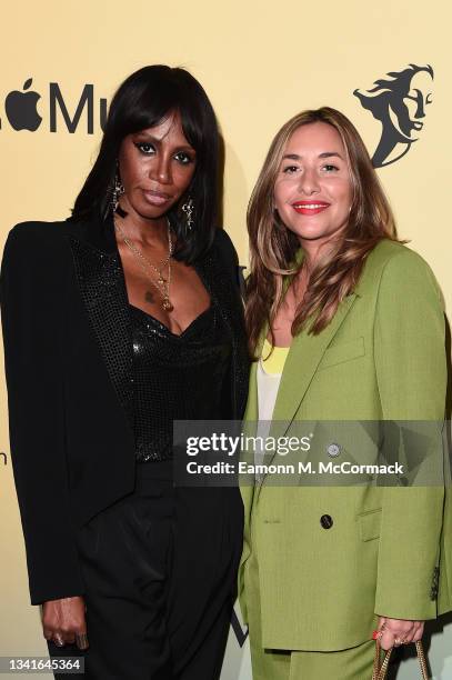 Shaznay T Lewis and Melanie Blatt attend the Ivor Novello Awards 2021 at Grosvenor House on September 21, 2021 in London, England.