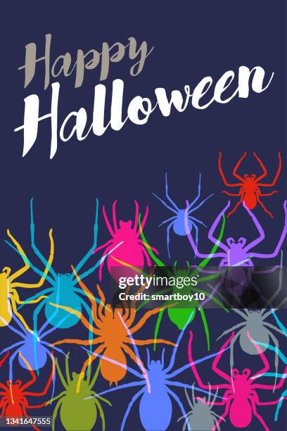 halloween spiders - tarantula stock illustrations