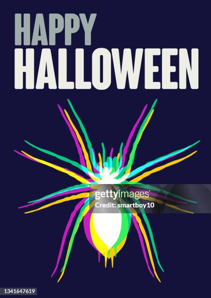halloween spiders - tarantula stock illustrations