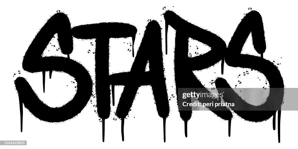 Sprayed Stars Graffiti Stars Word Sprayed Isolated On White Background Sprayed Stars ...