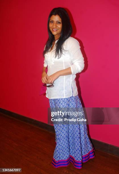 Konkona Sen Sharma attends the launch of Anu Ansari's new dancing and fitness studio at Terdeo on February 2, 2012 in Mumbai, India