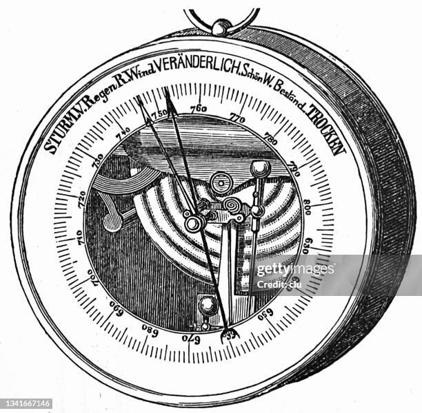 aneroid barometer - barometer stock illustrations