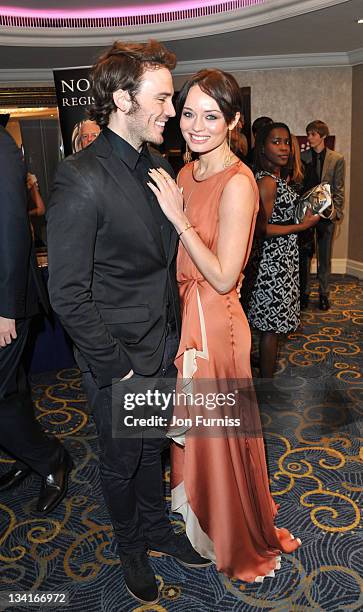 Sam Claflin and Laura Haddock attend British Academy Children's Awards at London Hilton on November 27, 2011 in London, England.