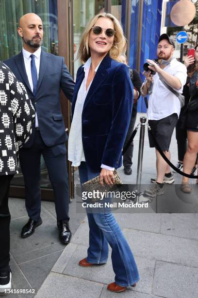 Kate Moss attends Richard Quinn at The Londoner Hotel during London Fashion Week September 2021 on September 21, 2021 in London, England.